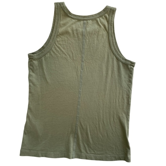 EVERLANE 100% Organic Cotton Cutaway Tank olive green (the essential tank) XS - Picture 2 of 7
